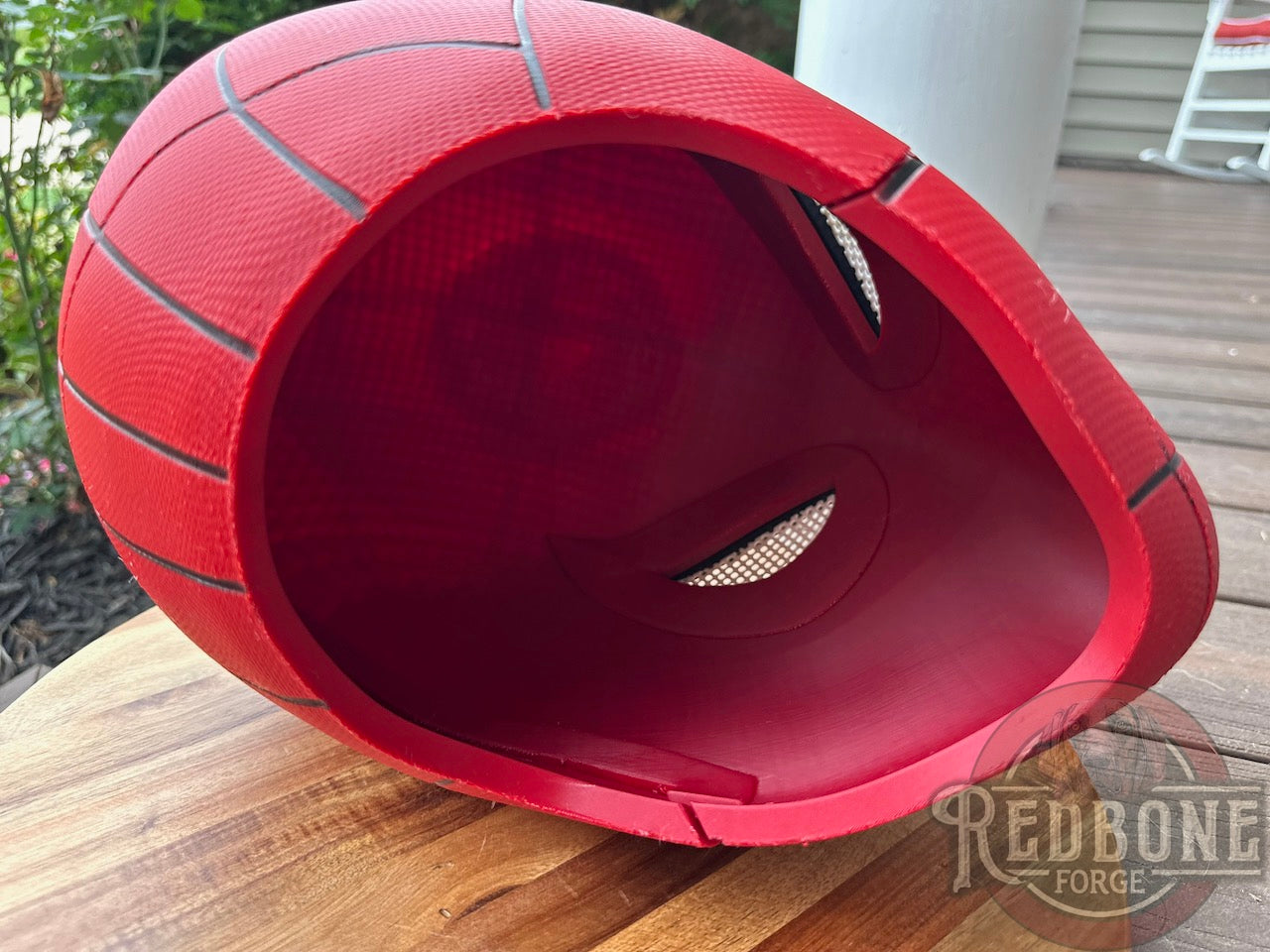 SCRATCH & DENT Red & Black Flat Webs Web Slinger Mask