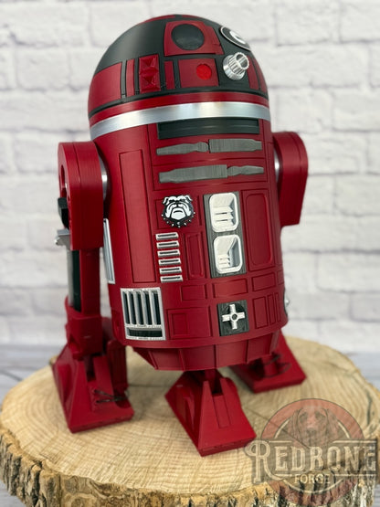 Georgia -Inspired Crimson, Black & Silver R2 Astromech Droid