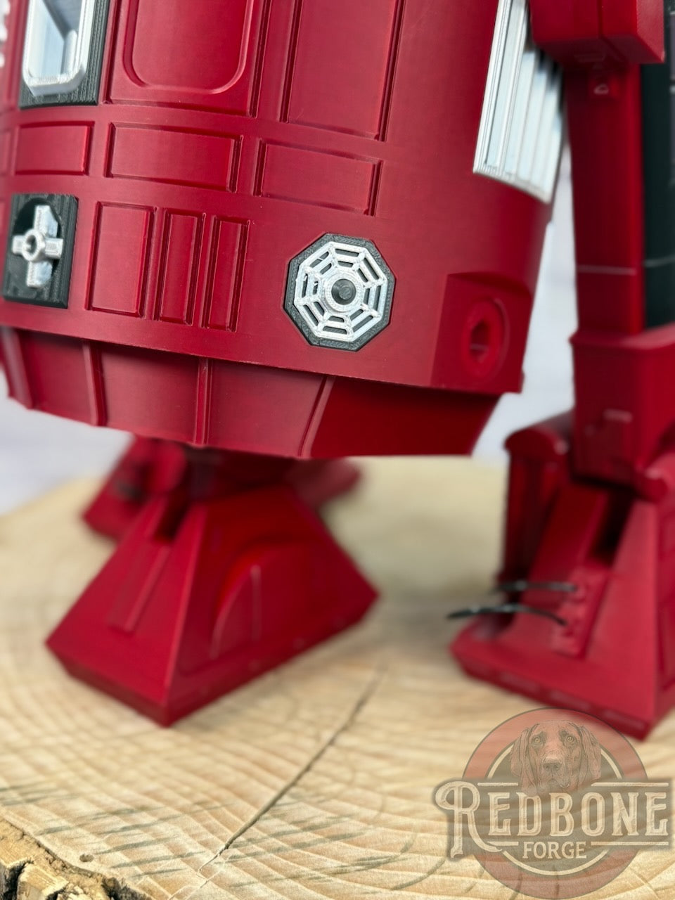 Georgia -Inspired Crimson, Black & Silver R2 Astromech Droid