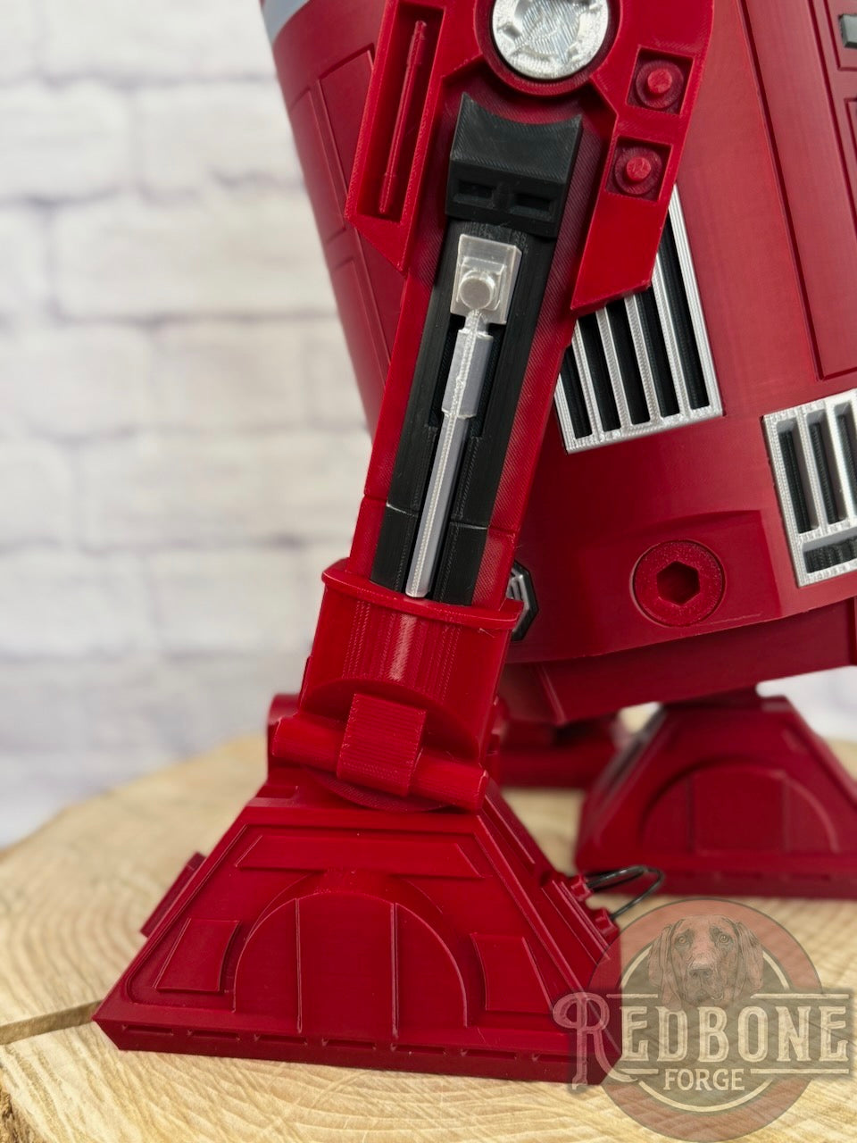 Georgia -Inspired Crimson, Black & Silver R2 Astromech Droid