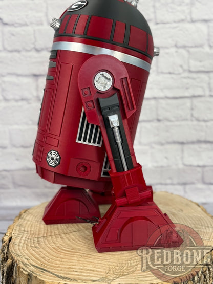 Georgia -Inspired Crimson, Black & Silver R2 Astromech Droid
