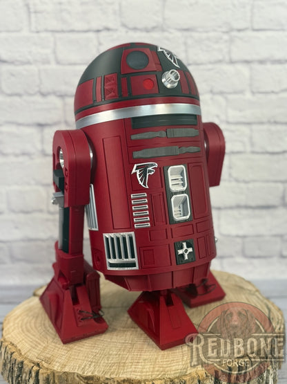 Atlanta -Inspired Crimson, Black & Silver R2 Astromech Droid