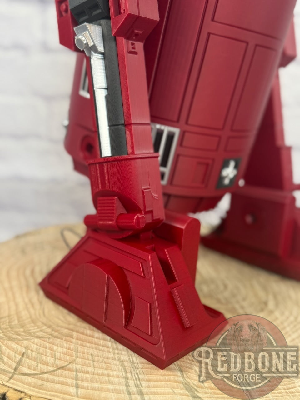 Atlanta -Inspired Crimson, Black & Silver R2 Astromech Droid