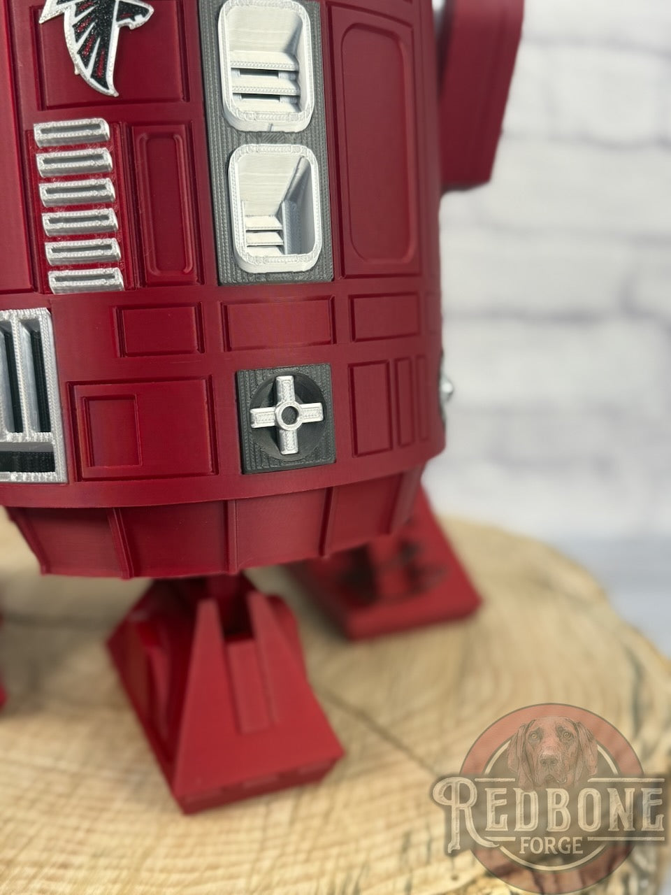 Atlanta -Inspired Crimson, Black & Silver R2 Astromech Droid
