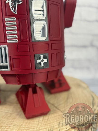 Atlanta -Inspired Crimson, Black & Silver R2 Astromech Droid
