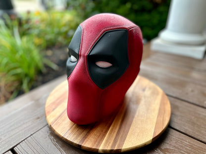 Red & Black Weathered Masked Mercenary Mask