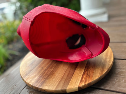 Red & Black Weathered Masked Mercenary Mask