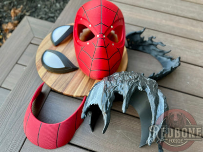 Red & Black Mutant Alien Web Slinger Mask