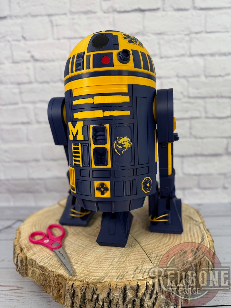 Michigan Wolverines R2 3D Printed Helmet
