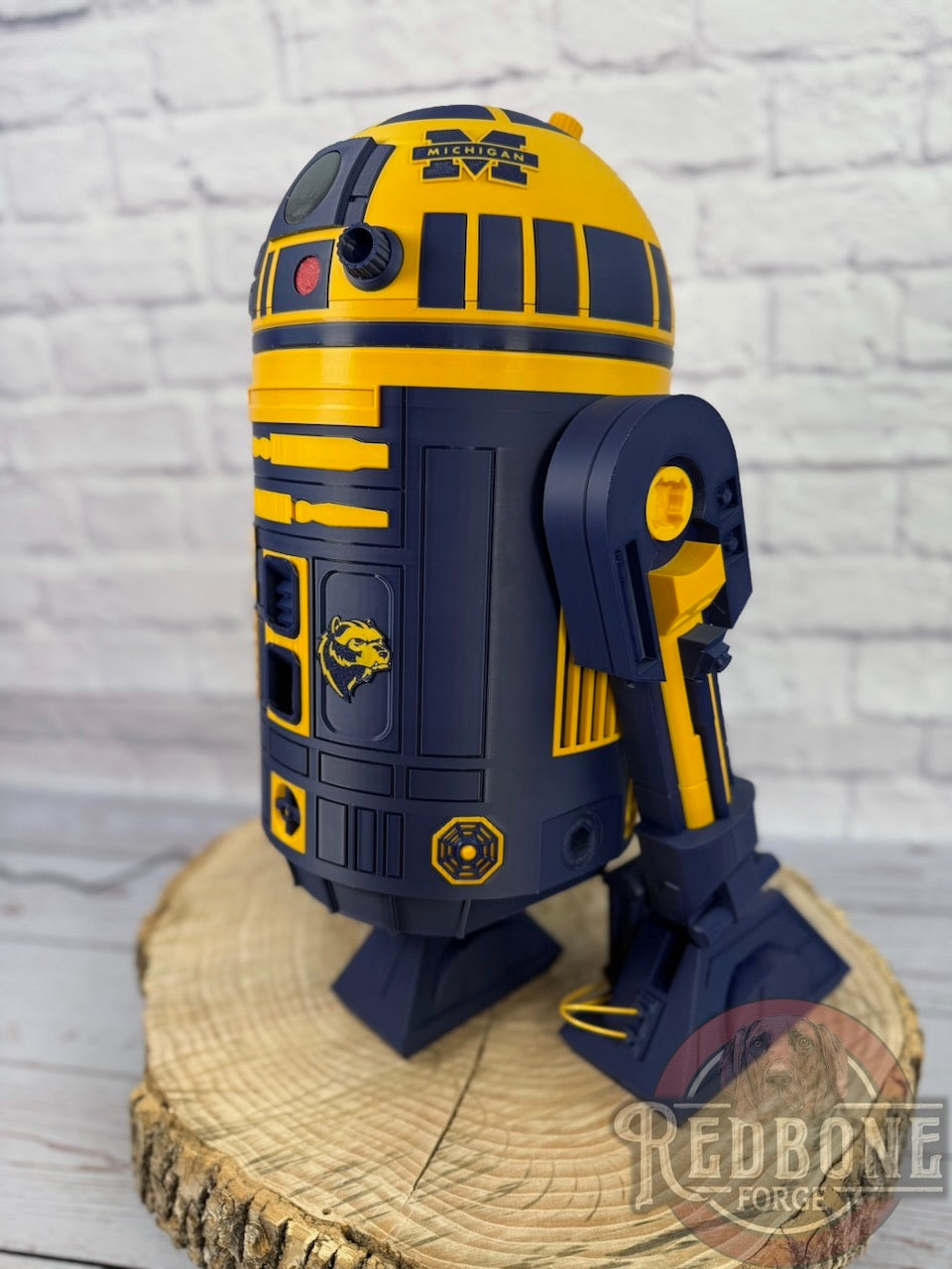 Michigan Wolverines R2 3D Printed Helmet