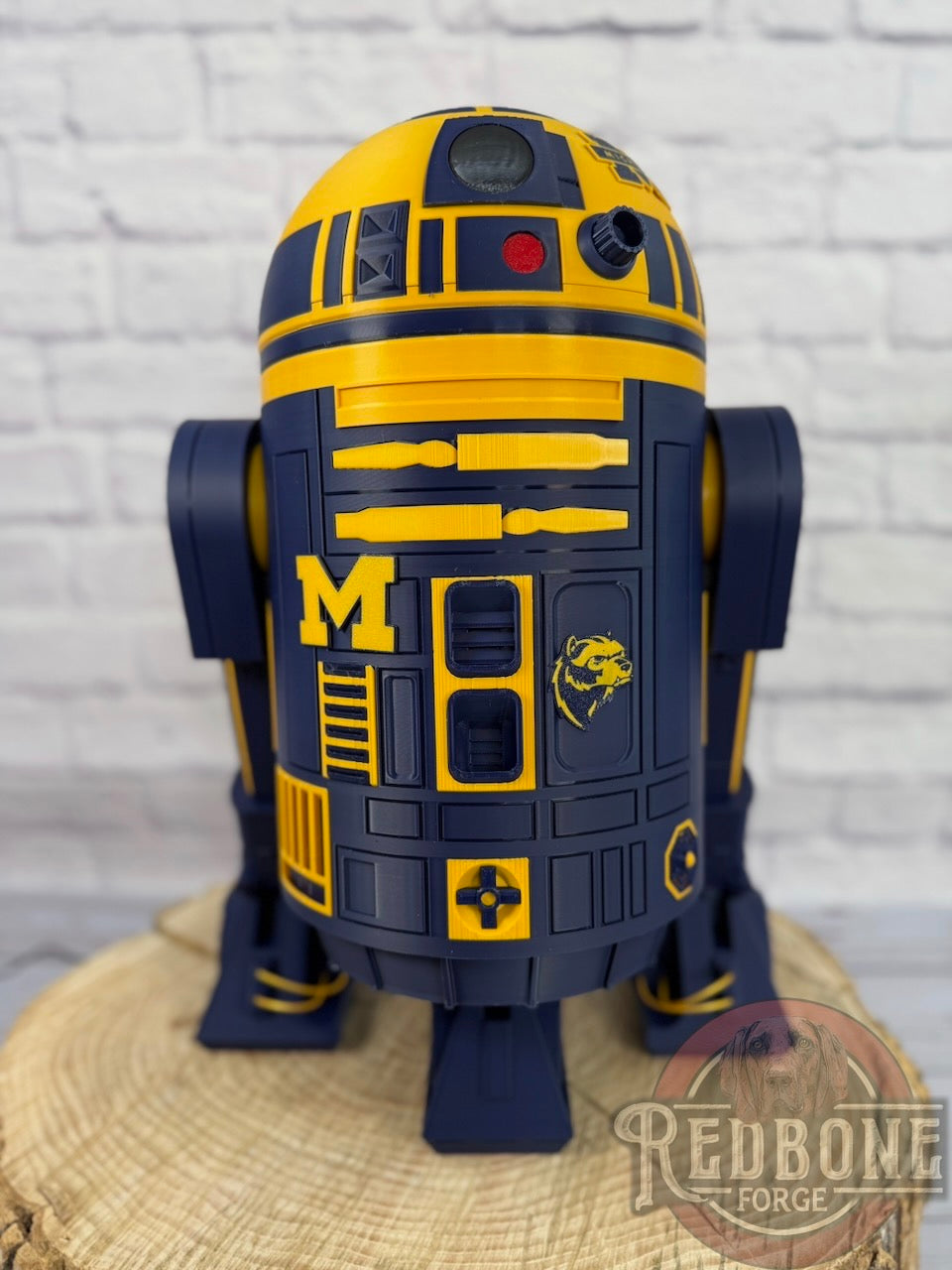 Michigan Wolverines R2 3D Printed Helmet
