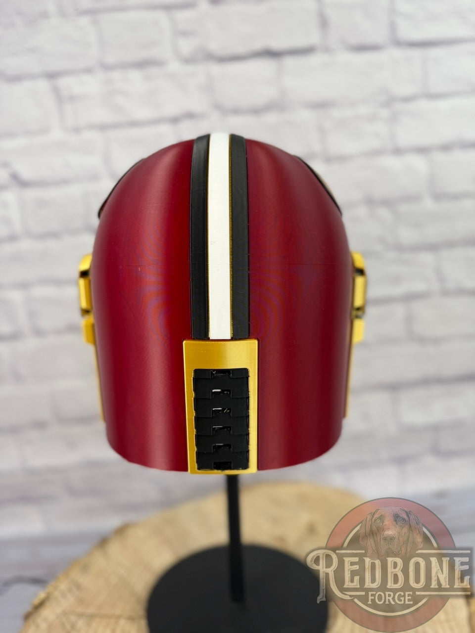 San Francisco-Inspired Crimson, Gold, & Black 49ers Mandalorian Helmet