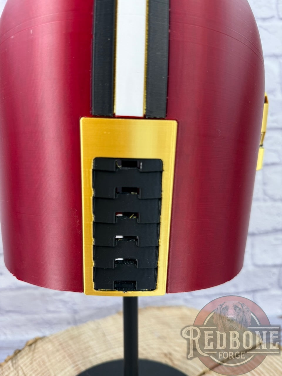 San Francisco-Inspired Crimson, Gold, & Black 49ers Mandalorian Helmet