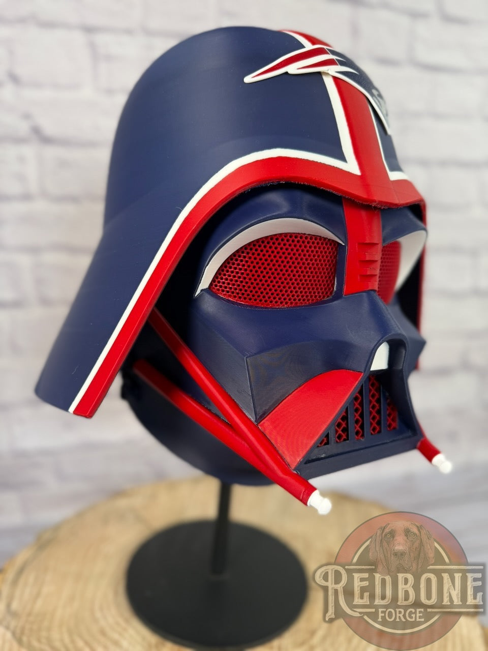 Patriots -Inspired Red, White, & Blue Lord Vader Helmet
