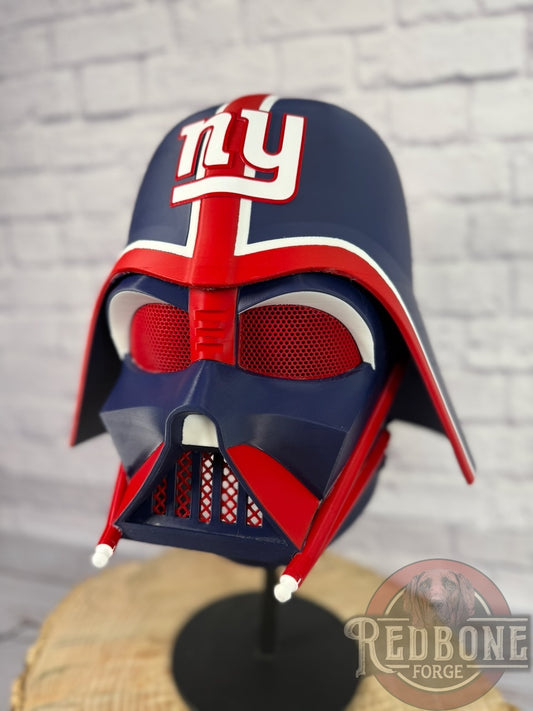 New York Giants-Inspired Red, White, & Blue Lord Vader Helmet