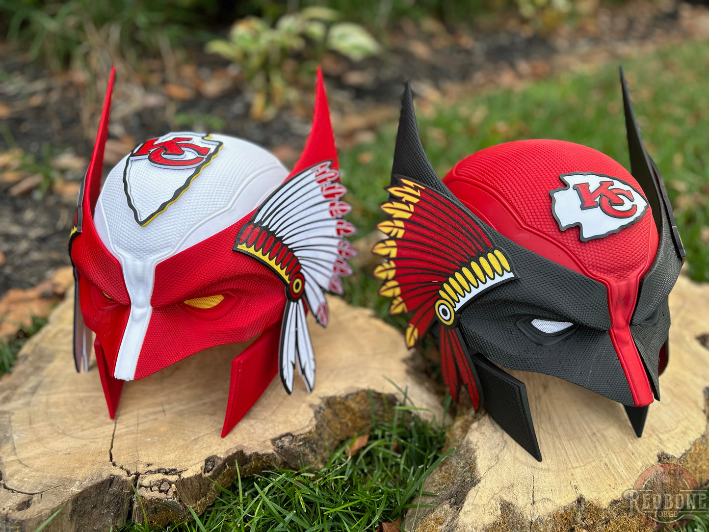 KC-Inspired Red & Black Headdress Mutant Cowl