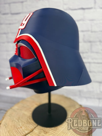 New York Giants-Inspired Red, White, & Blue Lord Vader Helmet