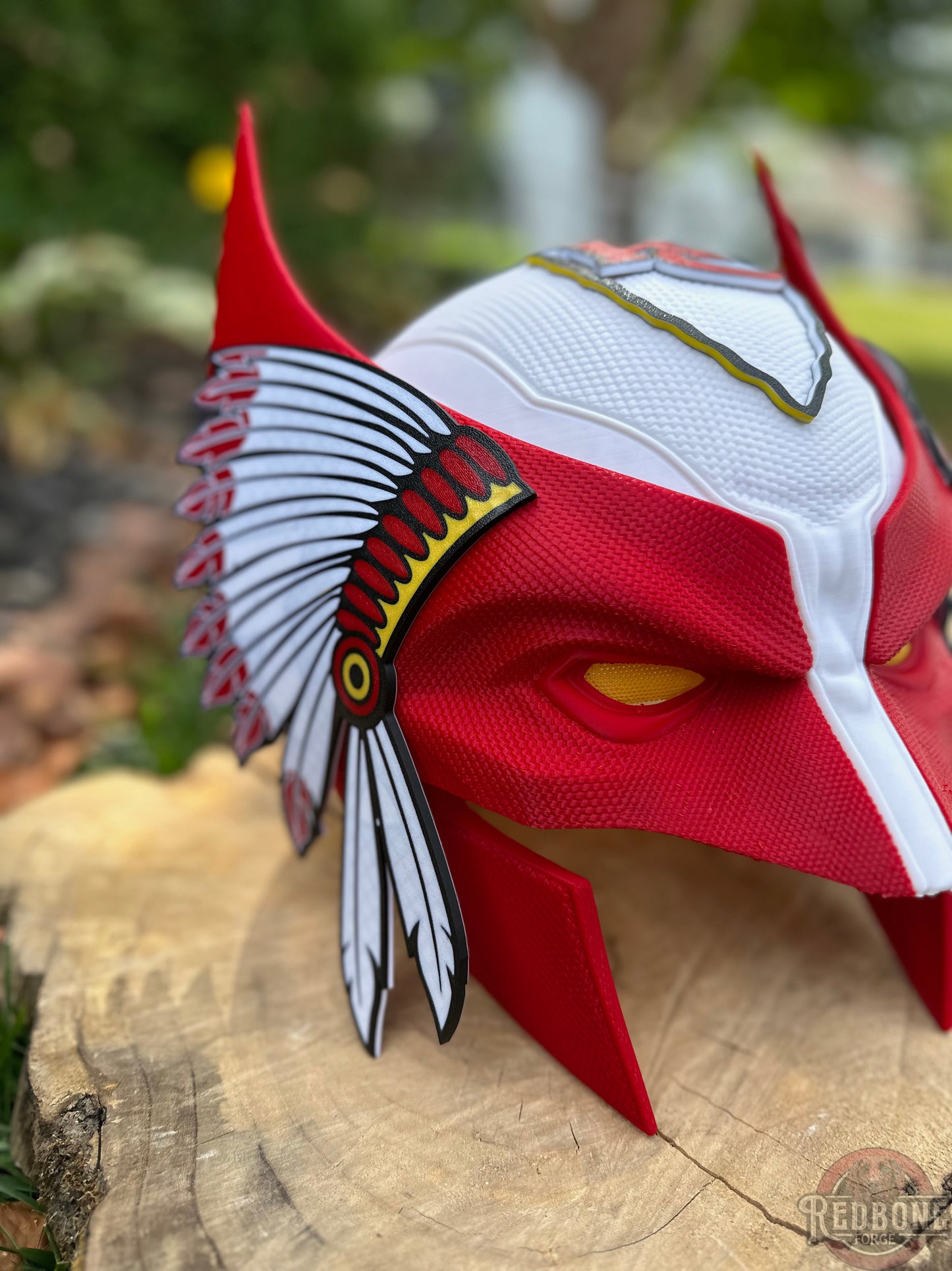 KC-Inspired Red & Black Headdress Mutant Cowl