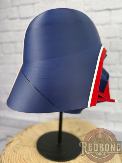 New York Giants-Inspired Red, White, & Blue Lord Vader Helmet