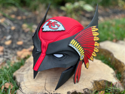 KC-Inspired Red & Black Headdress Mutant Cowl