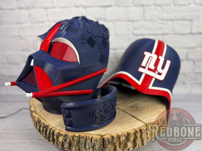 New York Giants-Inspired Red, White, & Blue Lord Vader Helmet