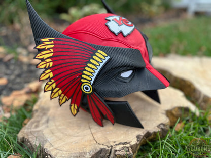 KC-Inspired Red & Black Headdress Mutant Cowl