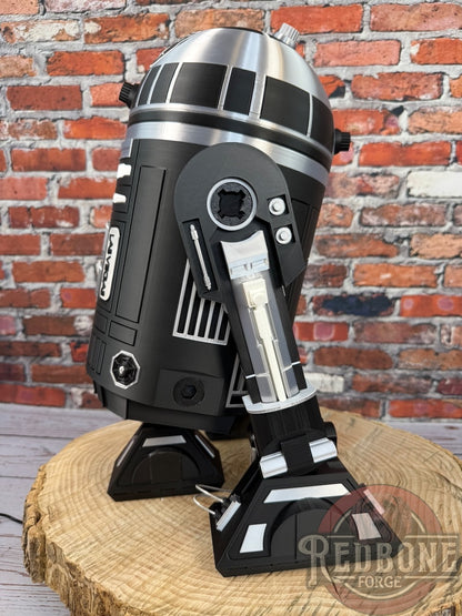 Raiders -Inspired R2 Black & Silver Astromech Droid