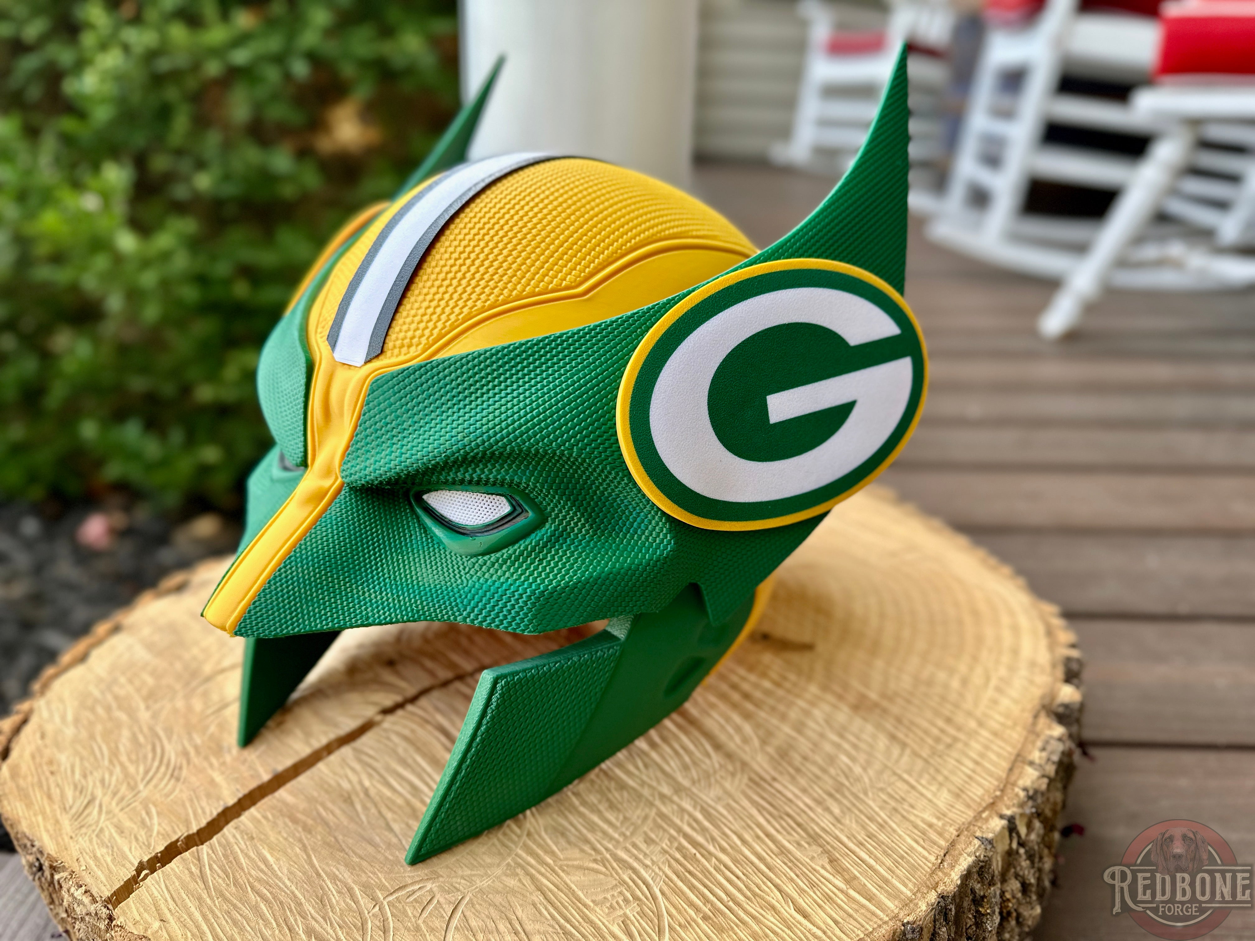 Green Bay-Inspired Green & Yellow Mutant Cowl – Redbone Forge