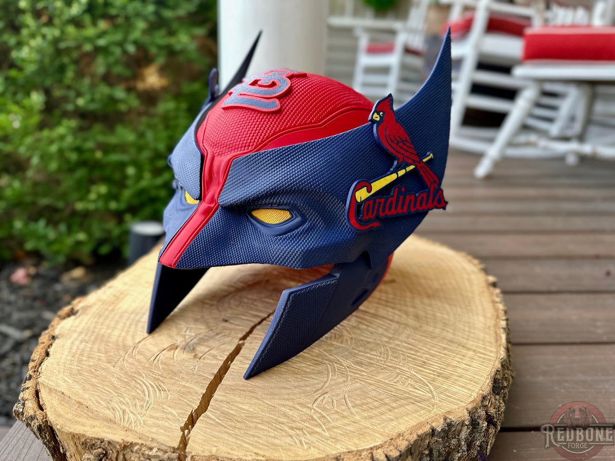 St. Louis Cardinals Wolverine Red & Navy 3D Printed Helmet