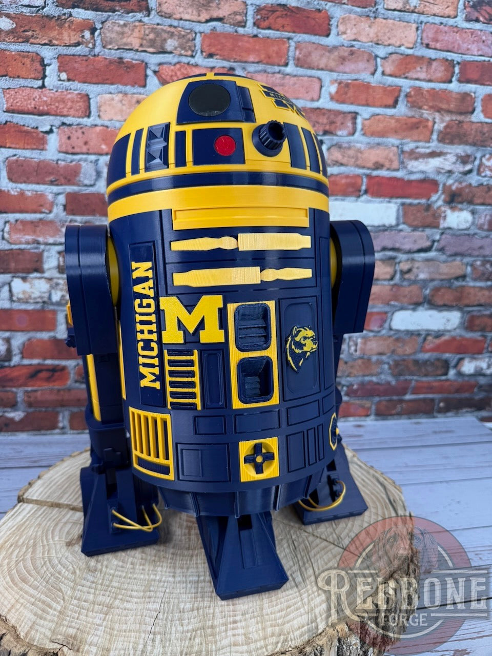 Michigan Wolverines R2 3D Printed Helmet
