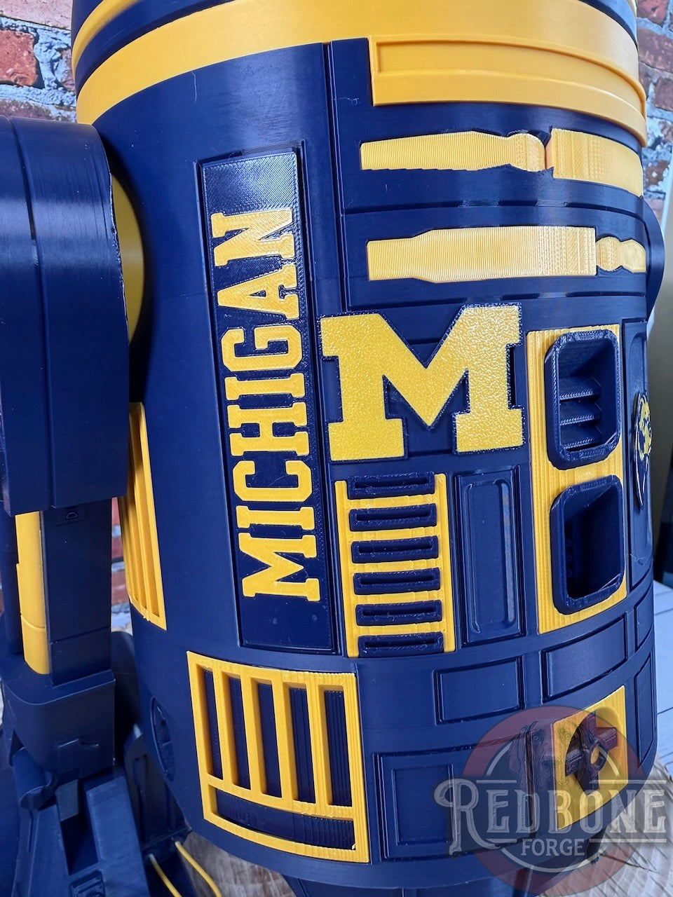 Michigan Wolverines R2 3D Printed Helmet
