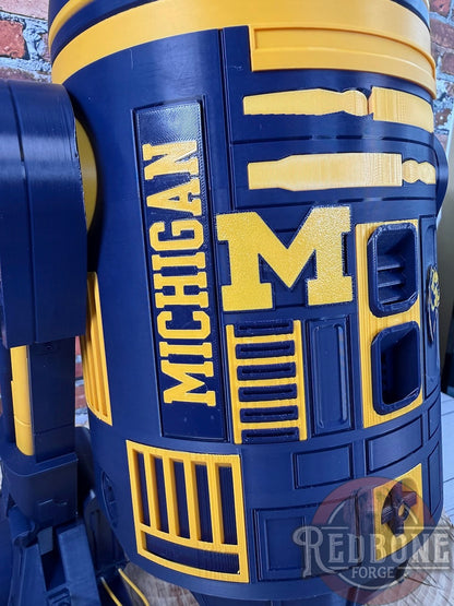 Michigan Wolverines R2 3D Printed Helmet