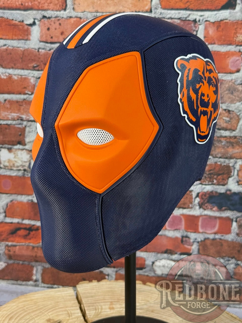 Chicago-Inspired Orange and Navy Blue Masked Mercenary Mask