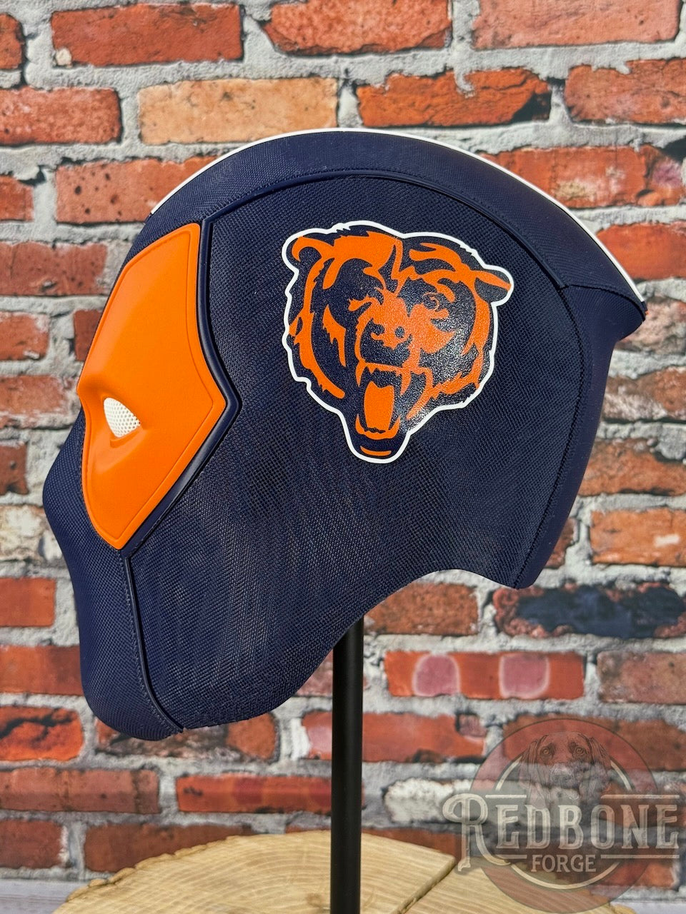 Chicago-Inspired Orange and Navy Blue Masked Mercenary Mask