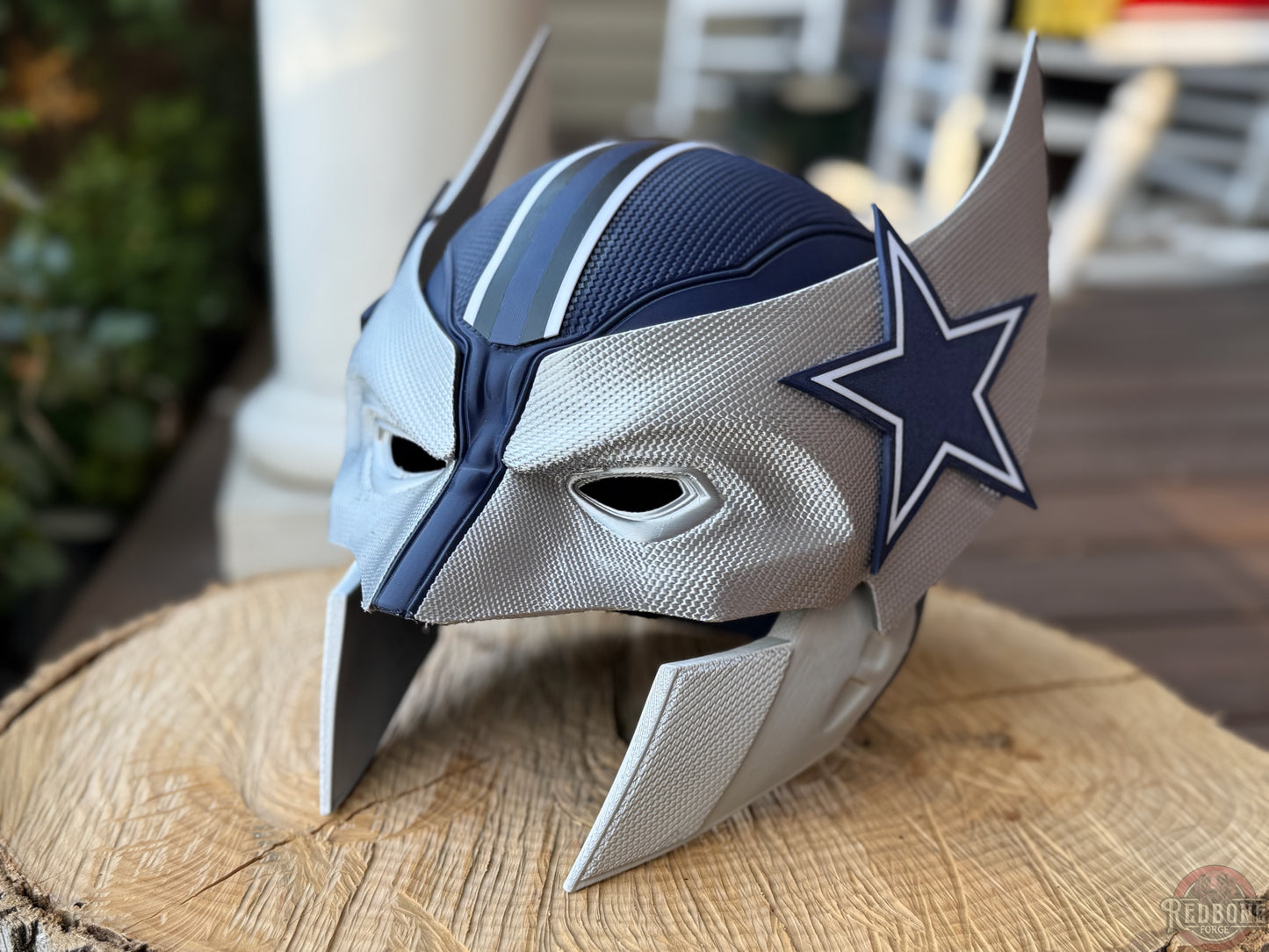Dallas-Inspired Navy Blue & Silver Mutant Cowl