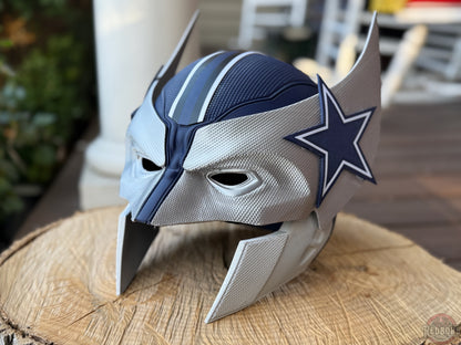 Dallas-Inspired Navy Blue & Silver Mutant Cowl