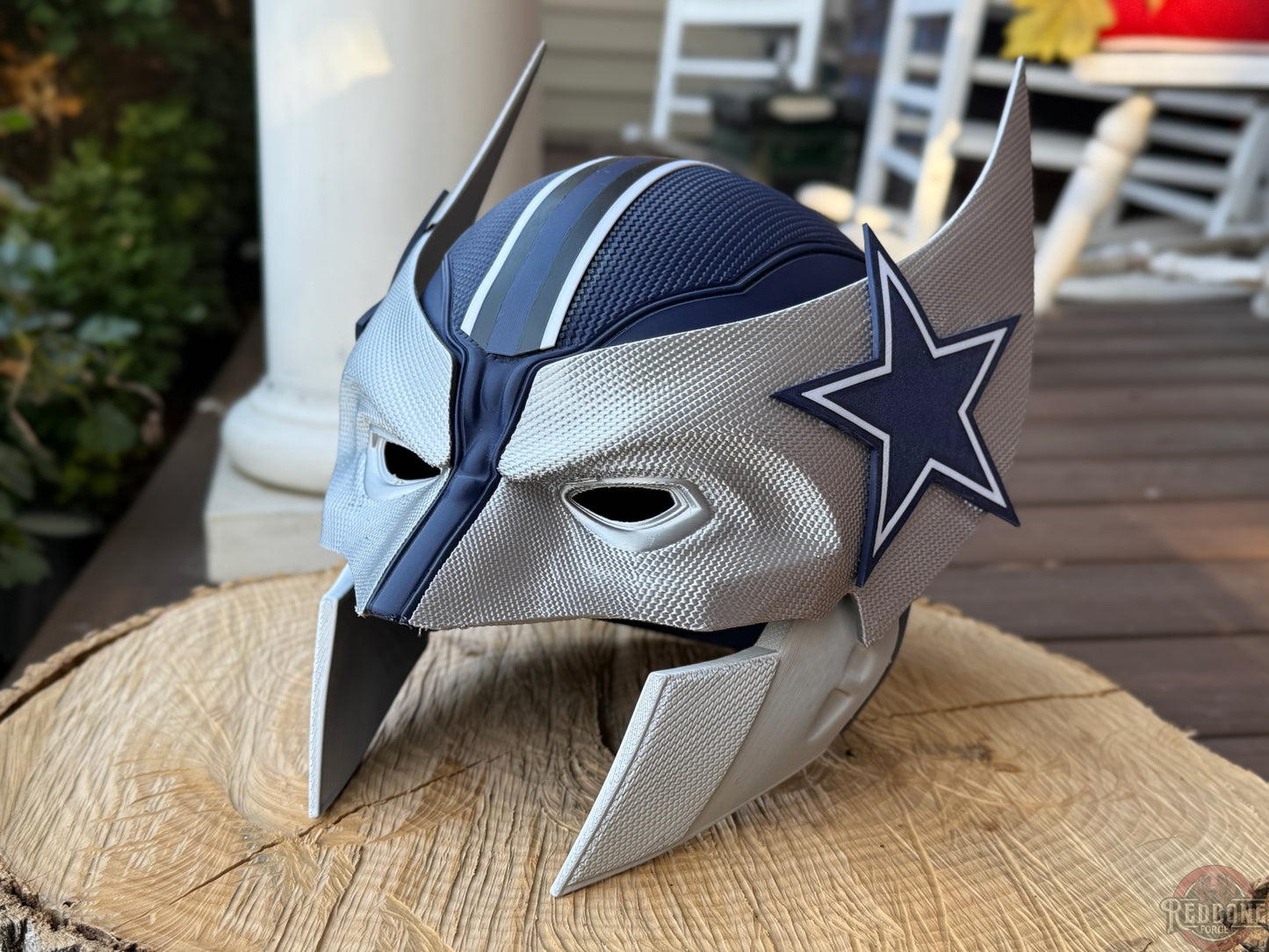 Dallas-Inspired Navy Blue & Silver Mutant Cowl