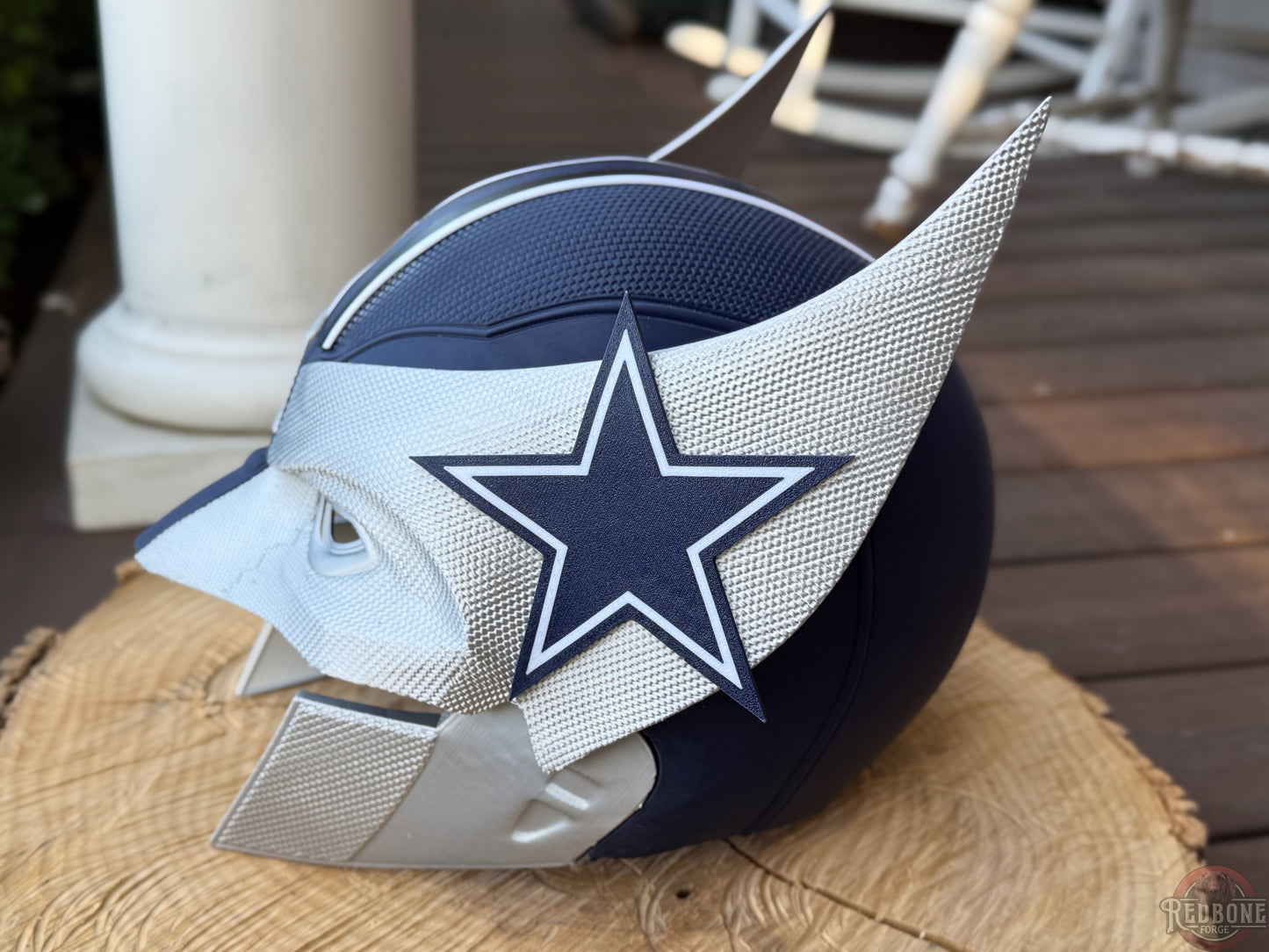 Dallas-Inspired Navy Blue & Silver Mutant Cowl