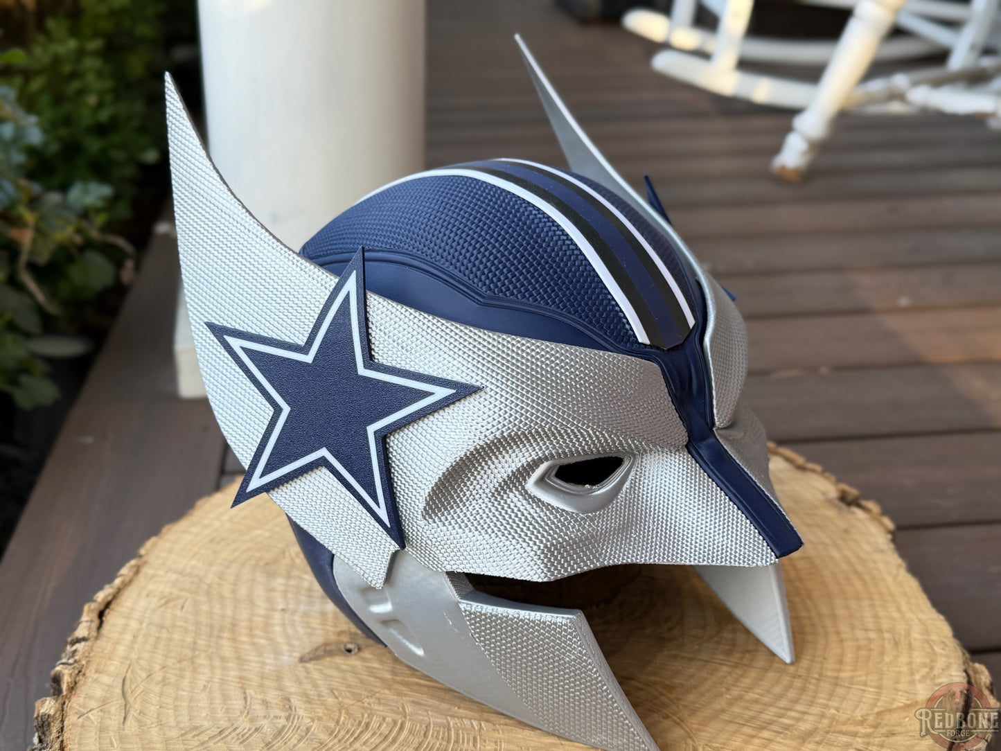 Dallas-Inspired Navy Blue & Silver Mutant Cowl