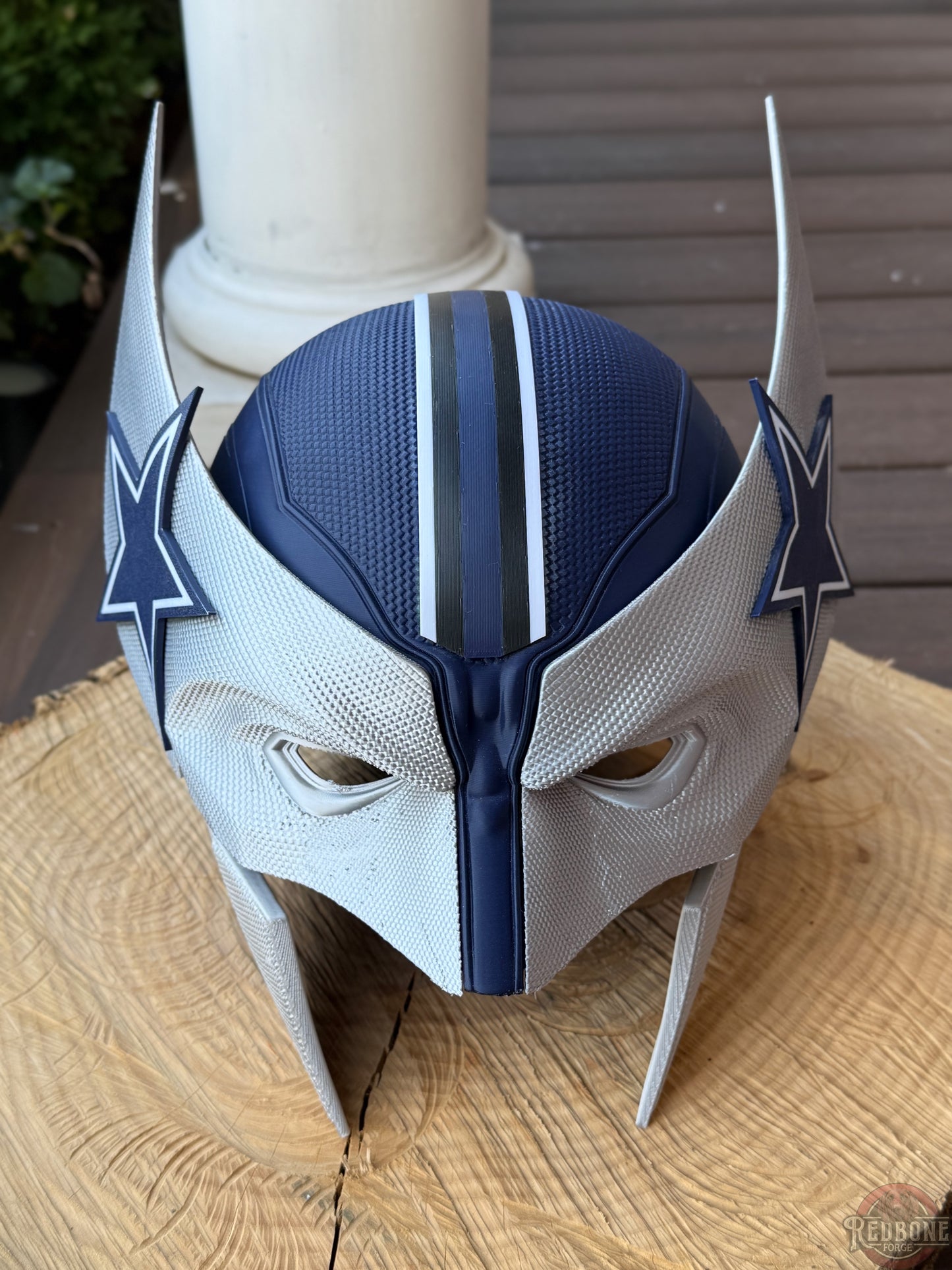 Dallas-Inspired Navy Blue & Silver Mutant Cowl