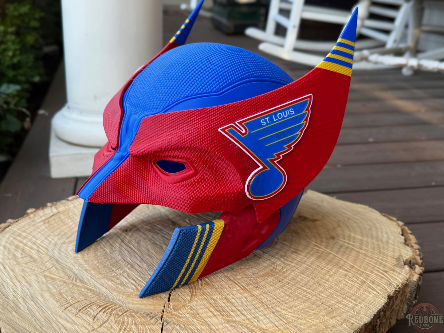 St. Louis Inspired Retro 90s Red, Yellow, and Blue Mutant Cowl