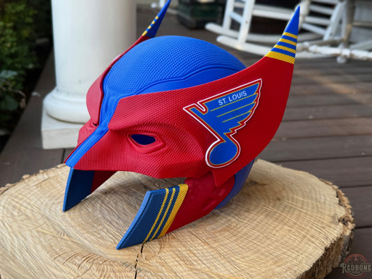 St. Louis Inspired Retro 90s Red, Yellow, and Blue Mutant Cowl