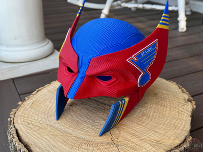 St. Louis Inspired Retro 90s Red, Yellow, and Blue Mutant Cowl