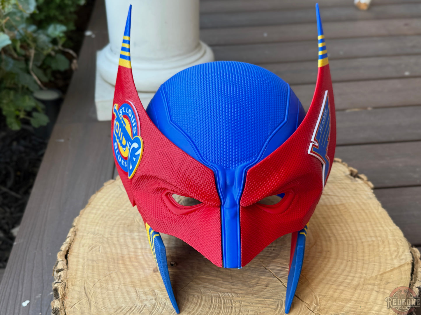 St. Louis Inspired Retro 90s Red, Yellow, and Blue Mutant Cowl
