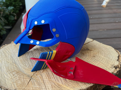 St. Louis Inspired Retro 90s Red, Yellow, and Blue Mutant Cowl