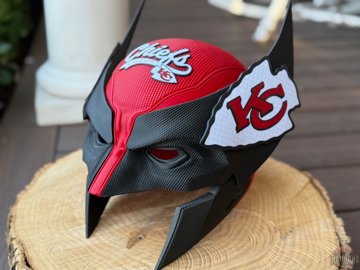 Kansas City Chiefs Wolverine Red & Black 3D Printed Helmet
