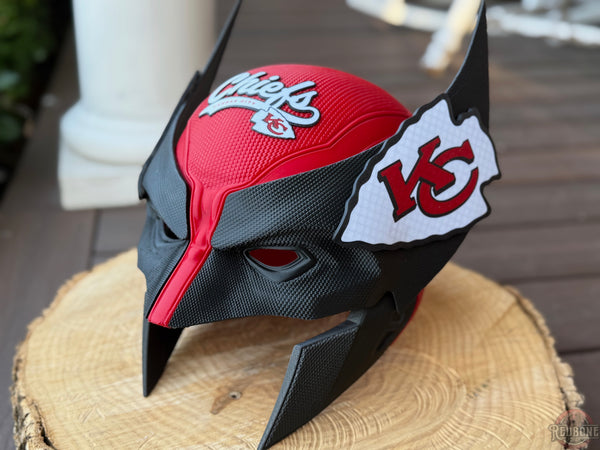 Kansas City Chiefs Wolverine Red & Black 3D Printed Helmet