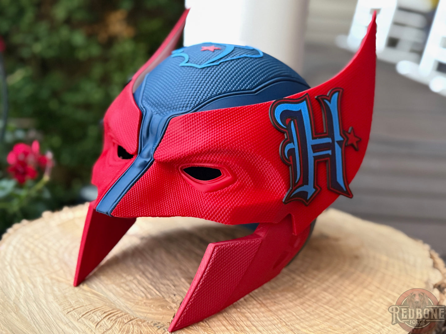 Houston-Inspired Blue & Red Mutant Cowl