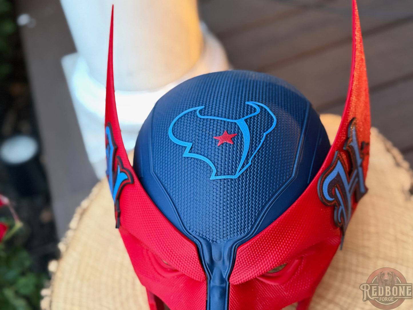 Houston-Inspired Blue & Red Mutant Cowl