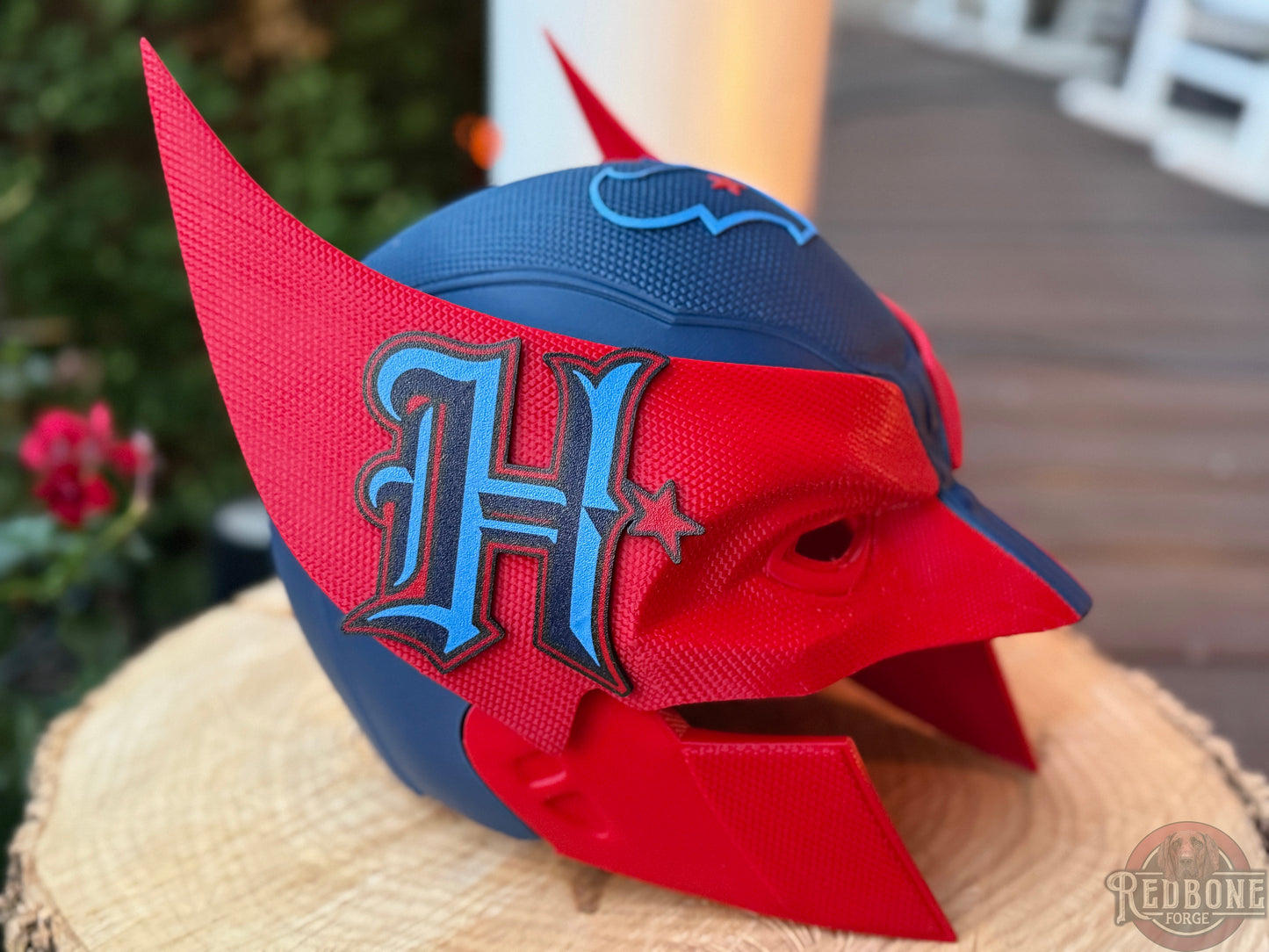 Houston-Inspired Blue & Red Mutant Cowl